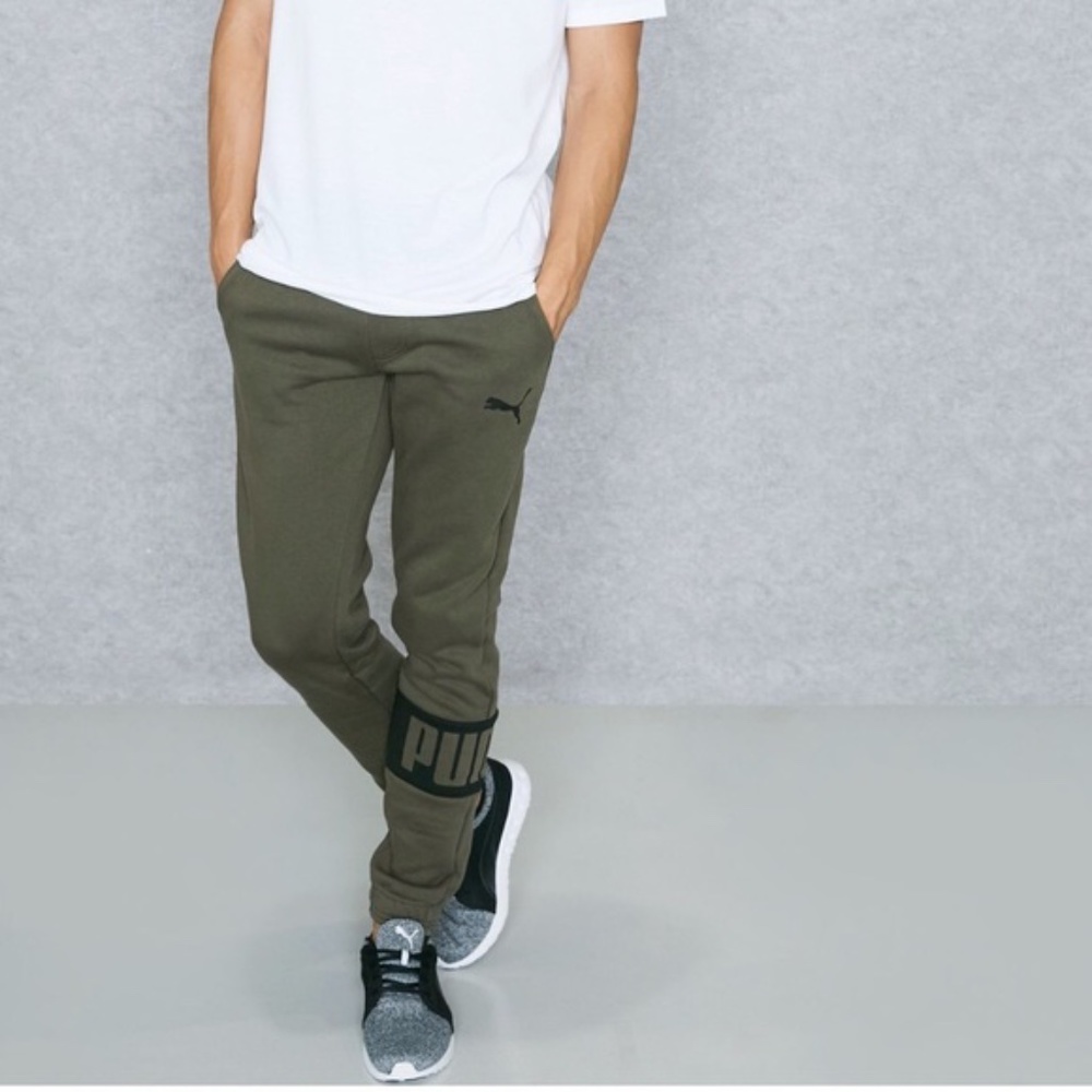 Puma Rebel Logo Print Sweatpants